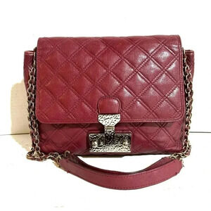 Marc Jacob burgundy quilted leather crossbody handbag